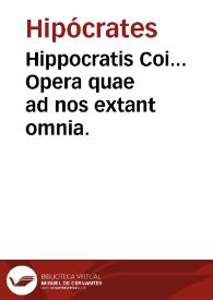 Portada:Hippocratis Coi... Opera quae ad nos extant omnia.