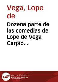 Portada:Dozena parte de las comedias de Lope de Vega Carpio...