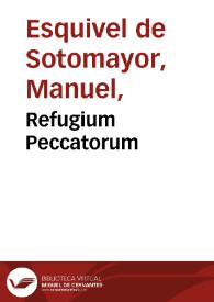 Portada:Refugium Peccatorum / Rafael Mengs pinx.; Manuel Esquivel de Sotomayor sculp. en Mad.d año de 1802.