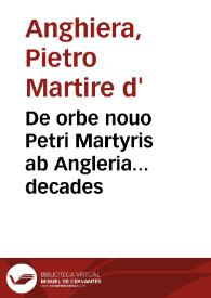 Portada:De orbe nouo Petri Martyris ab Angleria... decades