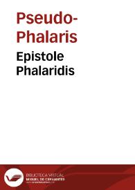Portada:Epistole Phalaridis