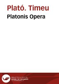 Portada:Platonis Opera