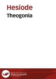 Portada:Theogonia / [Hesíode]; Bonino Mombritio interprete