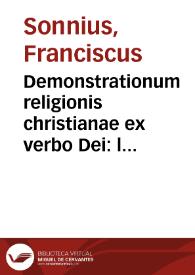 Portada:Demonstrationum religionis christianae ex verbo Dei : libri tres / Francisco Sonnio ... auctore