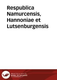 Portada:Respublica Namurcensis, Hannoniae et Lutsenburgensis
