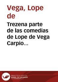 Portada:Trezena parte de las comedias de Lope de Vega Carpio...