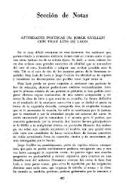 Portada:Afinidades poéticas de Jorge Guillén con fray Luis de León / Luis Lorenzo Rivero