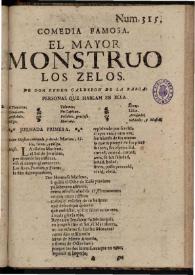 Portada:El mayor monstruo, los zelos