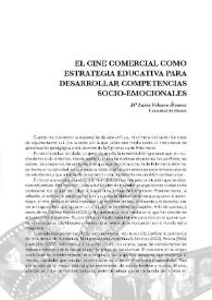 Portada:El cine comercial como estrategia educativa para desarrollar competencias socio-emocionales / Mª Luisa Velasco Álvarez