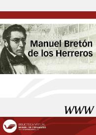 Portada:Manuel Bretón de los Herreros / director Pau Miret