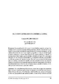 Portada:El canon literario en América Latina
