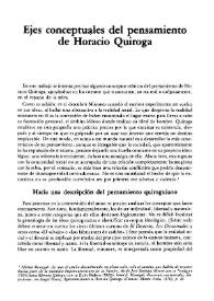 Portada:Ejes conceptuales del pensamiento de Horacio Quiroga / Luis Martul Tobío y Kathleen N. March