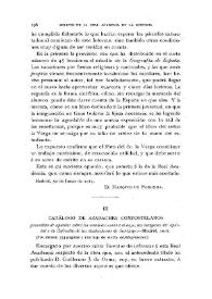 Portada:Catálogo de azabaches compostelanos / El Barón de la Vega de Hoz