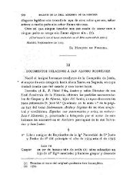 Portada:Documentos relativos a San Alonso Rodríguez / Bernardino de Melgar