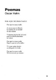 Portada:Poemas / Óscar Hahn