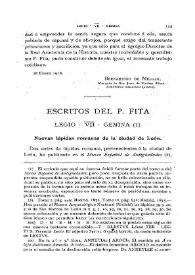 Portada:Legio VII Gemina: nuevas lápidas romanas de la ciudad de León / Fidel Fita, S.J.