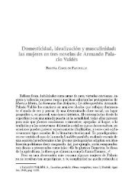 Portada:Domesticidad, idealización y masculinidad: las mujeres en tres novelas de Armando Palacio Valdés / Begoña Camblor Plandiella