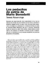 Portada:Los pedacitos de patria de Mario Benedetti / Teresa Rosenvinge