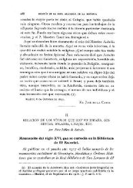 Portada:Relación de los títulos que hay en España, sus rentas, solares, linajes, etc., por Pero Núñez de Salcedo / Vicente Castañeda