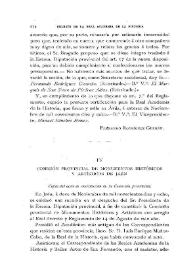 Portada:Comisión Provincial de Monumentos Históricos y Artísticos de Jaén [Acta de la sesión del 12 de noviembre de 1918] / Alfredo Cazabán