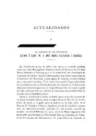Portada:El Arzobispo de Valencia, Excmo. e Ilmo. Sr. D. José María Salvador y Barrera / Juan Pérez de Guzmán y Gallo