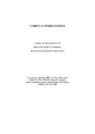 Portada:Corpus autobiográfico / textos autobiográficos de Torres Villarroel, seleccionados por Guy  Mercadier