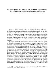 Portada:El destierro de Diego de Torres Villarroel en Portugal: dos memoriales inéditos / Guy Mercadier