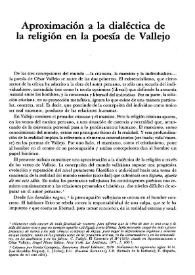 Portada:Dialéctica de la religión en la poesía de Vallejo / José Ortega