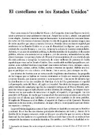 Portada:El castellano en los Estados Unidos / Octavio Paz
