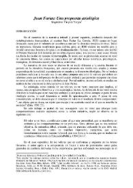 Portada:Juan Farias: una propuesta axiológica / Magdalena Vásquez Vargas