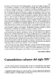 Portada:Costumbristas cubanos del siglo XIX / Carmen Bravo-Villasante