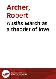 Portada:Ausiàs March as a theorist of love