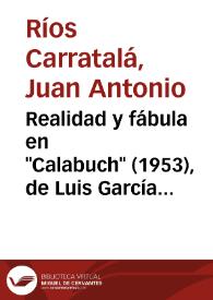 Portada:Realidad y fábula en \"Calabuch\" (1953), de Luis García Berlanga / Juan A. Ríos Carratalá