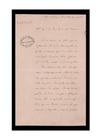 Portada:[Carta ao Visconde de Rio Branco con data do día 30 de septiembre de 1876] / Machado de Assis
