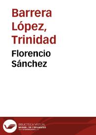 Portada:Florencio Sánchez / Trinidad Barrera López
