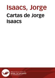 Portada:Cartas de Jorge Isaacs
