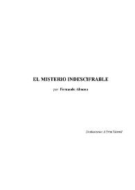 Portada:El misterio indescifrable / por Fernando Almena