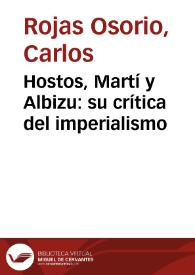 Portada:Hostos, Martí y Albizu: su crítica del imperialismo