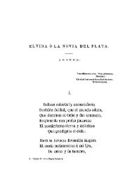 Portada:Elvira o La novia del Plata [1870] / Esteban Echeverría