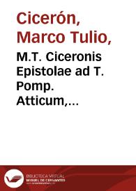 Portada:M.T. Ciceronis Epistolae ad T. Pomp. Atticum, &amp; ad M. Brutum / cum commentariis Io. Baptistae Pii Bononiensis...; cumque Iodoci Badii Ascensii in easdem adnotationibus...