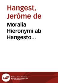 Portada:Moralia Hieronymi ab Hangesto...