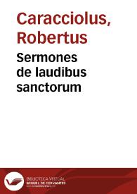 Portada:Sermones de laudibus sanctorum
