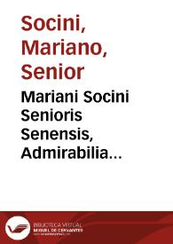 Portada:Mariani Socini Senioris Senensis, Admirabilia commentaria In primam partem lib. V Decretalium