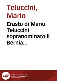 Portada:Erasto di Mario Teluccini sopranominato il Bernia...