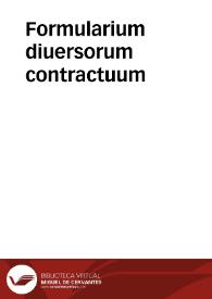 Portada:Formularium diuersorum contractuum