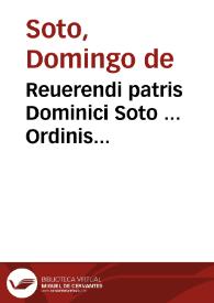 Portada:Reuerendi patris Dominici Soto ... Ordinis Praedicatorum, In Dialecticam Aristotelis commentarij