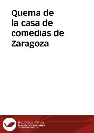 Portada:Quema de la casa de comedias de Zaragoza