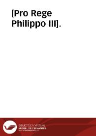 Portada:[Pro Rege Philippo III].
