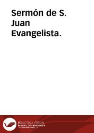 Portada:Sermón de S. Juan Evangelista.