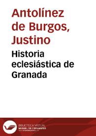 Portada:Historia eclesiástica de Granada